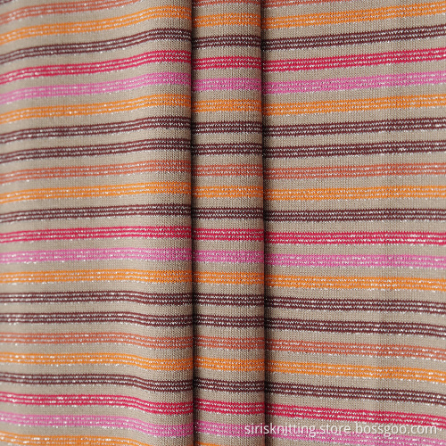Yarn Dyed Crepe Viscose Rayon Jersey Fabric Lurex
